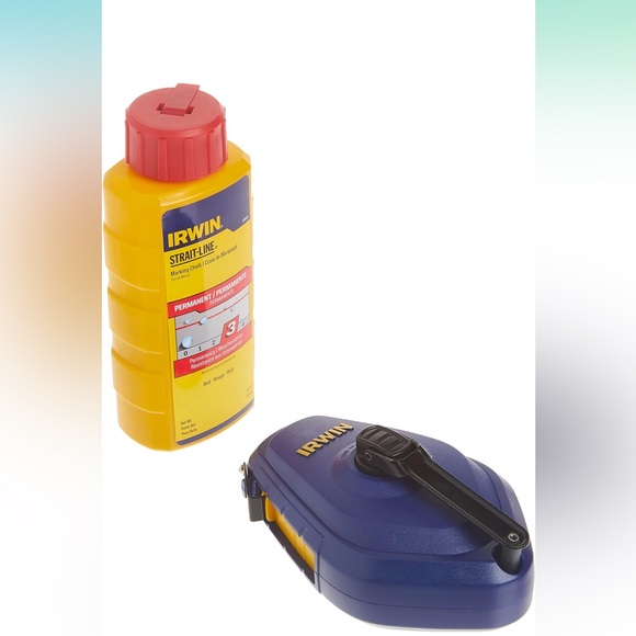 IRWIN STRAIT-LINE Chalk Line, Speedline Reel, Red, 100 ft. (2 Piece Set) - Picture 4 of 6